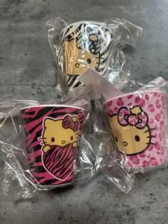 アベイル メラミンプレート コップ キティ セット❤︎ ヒョウ柄 ゼブラ