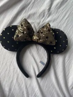 ミニー カチューシャ 黒、金