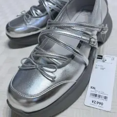 GU メリージェーンシューズ by rokhシルバー XXL