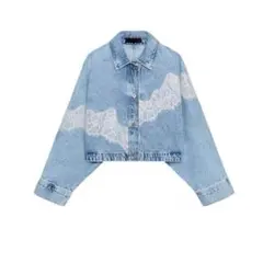 ZARA Z1975 レースデニムショートジャケット Gジャン XS-S - メルカリ
