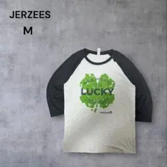 【JERZEES】ラグラン 7分袖Tシャツ M クローバー トライブレンド 古着のサムネイル