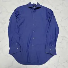 極美品　メーカーズシャツ鎌倉　TRAVELER ブルーシャツ　カッタウェイ