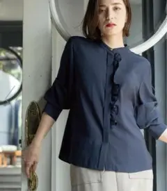 新品未使用タグ付　OPAQUE.CLIP オペークドットクリップ フロントフリル