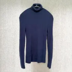 美品✦UNIQLOエクストラファインメリノリブタートルネックセーター M