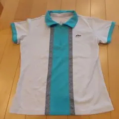 prince ポロシャツ Mサイズ ホワイト/ターコイズ