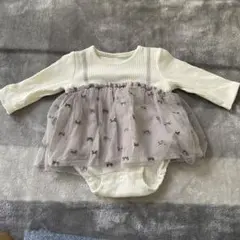 バースデイ　ママラク　リボン刺繍付きチュールワンピース