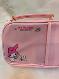 マイメロディ 両面ポーチ ハンドル付き 収納ケース サンリオ ピンク