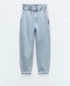 2点セットZARA BAGGY PAPER BAG デニム