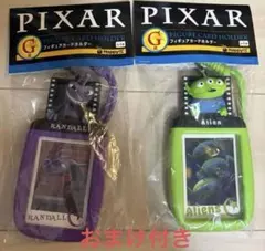 PIXAR Happyくじ G賞 フィギュアカードホルダー 2種(おまけ付き)のサムネイル