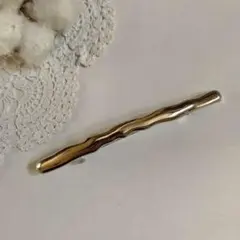 ヘアクリップ 韓国 シンプル 水平 バレッタ メタル シルバー