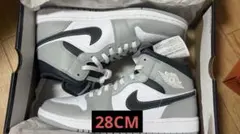 【新品】AIR JORDAN 1 MID ライトスモークグレー 28cm 箱付