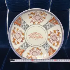 当時物 縁起物大皿 1点 印判 アンティーク 器麒麟骨董 色彩