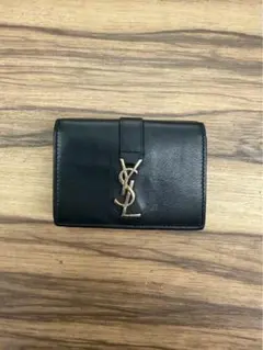 サンローラン YSL カサンドラ 三つ折り財布 ブラック