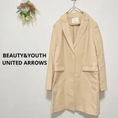 美品 ビューティーアンドユース【M】コットン チェスターコート 日本製 きれいめ