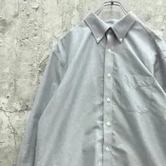 L.L.Bean　長袖　BDシャツ　ボタンダウンシャツ　古着　ブルー　16