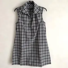 ポロジーンズ ノースリーブ チェック柄 ワンピースチュニック　Mのサムネイル