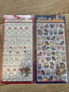 ズートピア　ベイマックス　BONBON DROPシールmini2枚セット