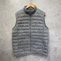★UNIQLO ウルトラライトダウンベスト ジップ L グレー /74