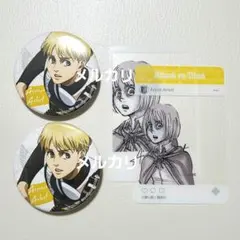 進撃の巨人　アルミン　缶バッジ　クリアフレーム　ヘキサライド