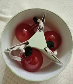 iittala apple ガラスオーナメント りんご 赤 3個