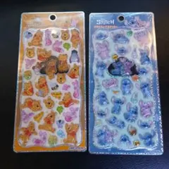 b*2様 【正規品】プチドロップステッカー　スティッチ&プーさん