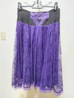 リバーシブル ひざ丈スカート