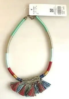 未使用タグ付き【ローズバッド】オリエンタルネックレス　ビーズネックレス