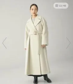 EMMEL REFINES ベルテッドフレアロングコート