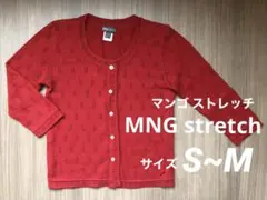 MNG stretch マンゴ 七分袖 カーディガン 赤 レディース 春秋 中古のサムネイル