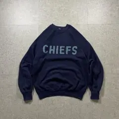 90sUSA製 JERZEES CHIEFS スウェット ネイビーアップリケロゴ