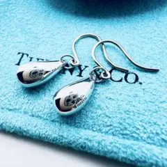 美品✨　ティファニー　ティアドロップ　フック　ダングル　ピアス　シルバー