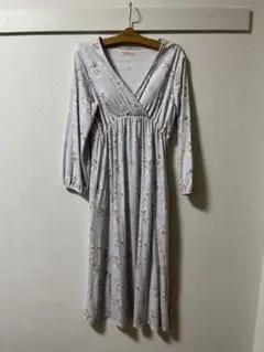 マタニティパジャマワンピース花柄 Mサイズ