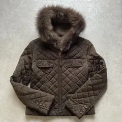 ルーニィ キルティング ショートジャケット フォックスファー