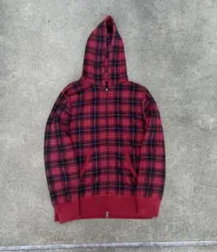 00s OLD UNIQLO チェック柄 ジップアップパーカー
