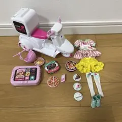 リカちゃん バイクセット ピザボックス付き リカちゃん eats 洋服付き