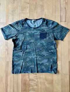 迷彩柄 ボーダー ポケット付 Tシャツ L ＧＵのサムネイル