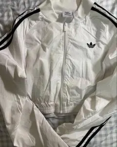 adidas ホワイト ジップアップジャケット Mのサムネイル
