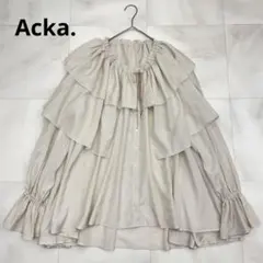 ☆ Acka. エーシーケーエー フリル ボリュームスリーブ ブラウス freeのサムネイル