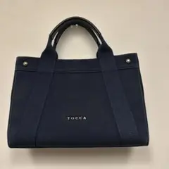 【TOCCA】LIVRE TOTE トートバッグ ショルダーバッグ ネイビー