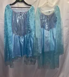 ディズニー　エルサ　コスプレ衣装　親子セット　Mサイズ　120cmサイズ