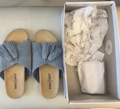 MINNETONKA フリンジサンダル ライトブルーのサムネイル