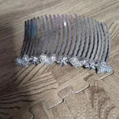 ハートと花のクリスタルコーム