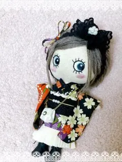 デザインレトロ和装黒♡イルメール ハッピードール　アウトフィット