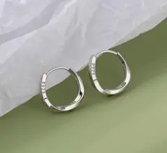 新品未使用　シルバー925 フープピアス　メンズ　レディース　ヴィンテージ