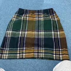 チェック柄タイトスカート春アイテムアースカラー
