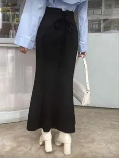 ブラックフレアスカート マーメイドスカート ロング