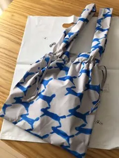 ミナペルホネン生地使用 ✳︎ run run run 巾着バッグ run run run backpack - minä perhonen