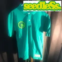 seedleSs グリーンポロシャツ ストリート スケーター HIPHOP