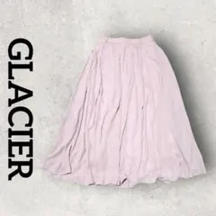 GLACIER ロングフレアスカート ミモレ丈スカート L ピンク