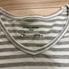 GLOBAL WORK ボーダー Tシャツ Lのサムネイル